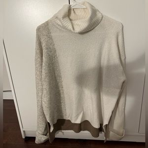 Three Tone Turtleneck Sweater